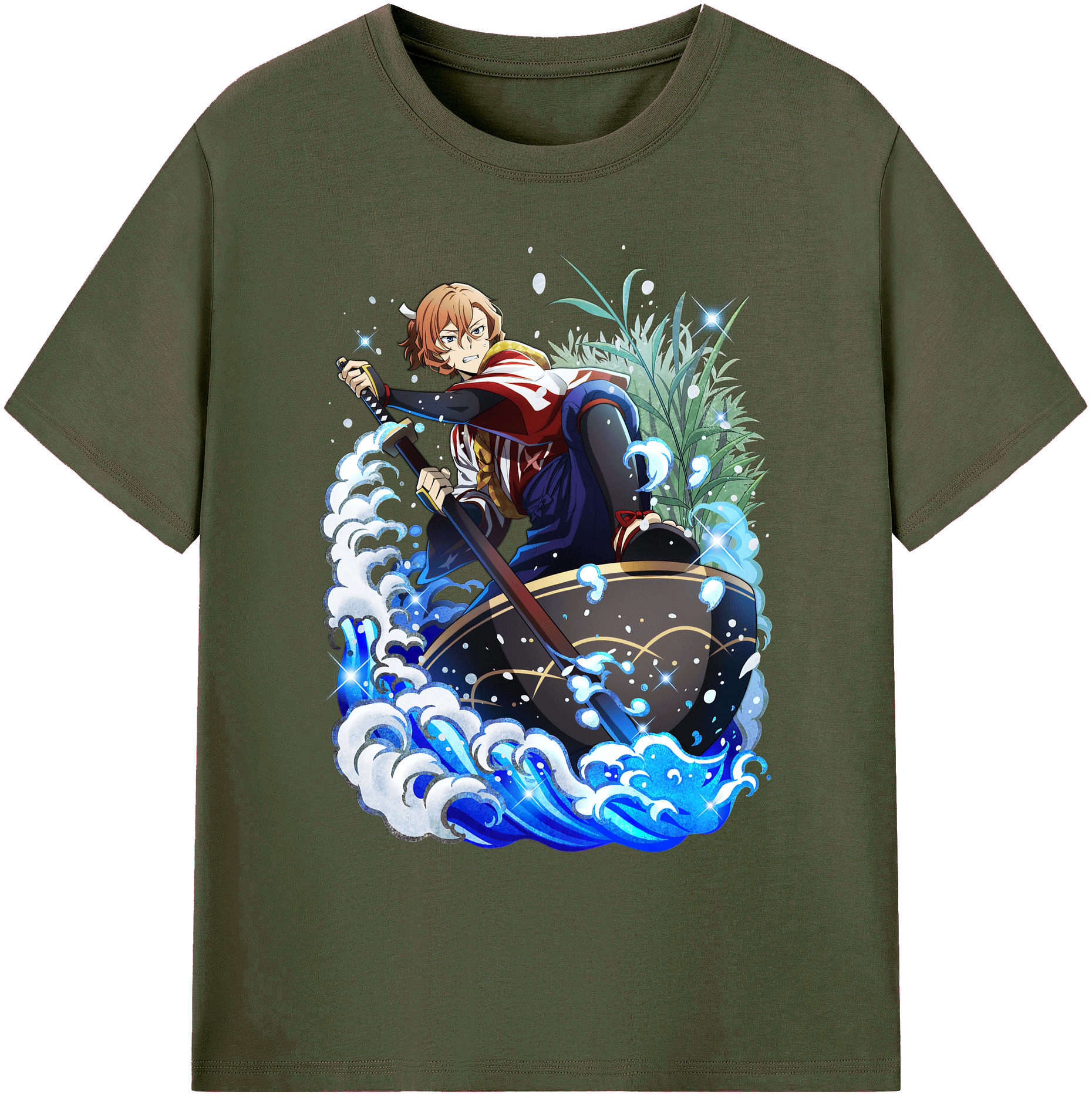 （画像用） 文豪ストレイドッグス Bungo Stray Dogs 綿100％ メンズ半袖Tシャツ｜肌触りやわらか＆通気性